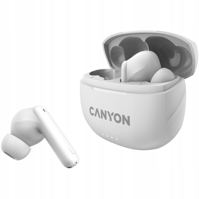 CANYON Słuchawki dokanałowe TWS 8 ENC Białe