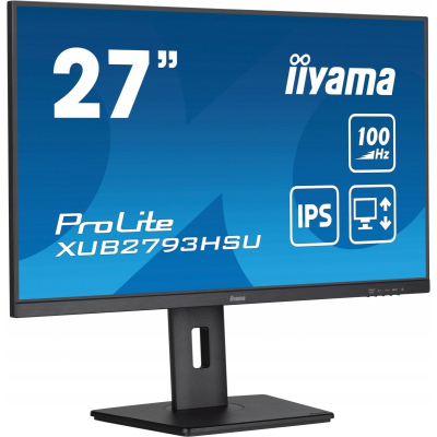 IIYAMA Monitor 27 cali XUB2793HSU-B7 IPS HDMI DP 2x2W USBx2 300cd