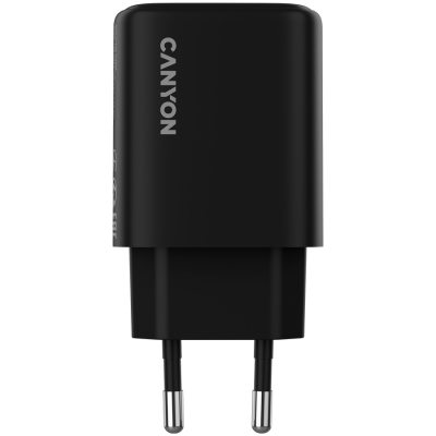 Canyon OnCharge 200 ładowarka sieciowa USB C PD + USB A QC 20 W (czarna)