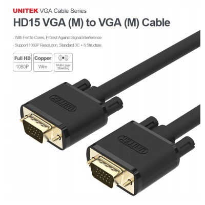 Unitek przewód PREMIUM VGA HD15 M/M 8M