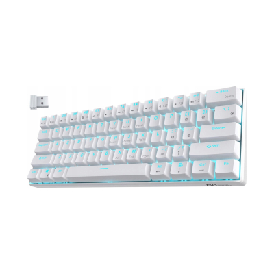 ROYAL KLUDGE RK61 White Gaming Keyboard Red switch
