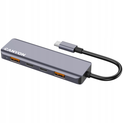CANYON HUB DS-18 5 w 1 USB-C Szary