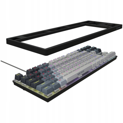 LORGAR Klawiatura Gamingowa Przewodowa Azar 514, mechaniczna, RGB, Biała