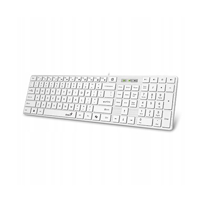 Genius SlimStar 126 COPILOT klawiatura przewodowa (USB) CZ/SK, biała