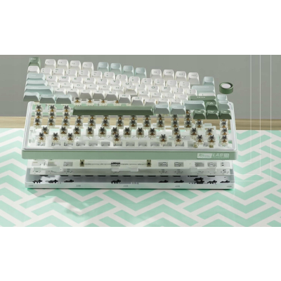 ROYAL KLUDGE R75 Sky Cyan Gaming Keyboard K silver switch