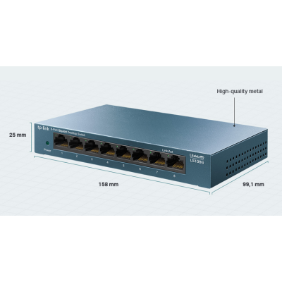 TP-LINK Przełącznik LS108G 8x1GbE LiteWave