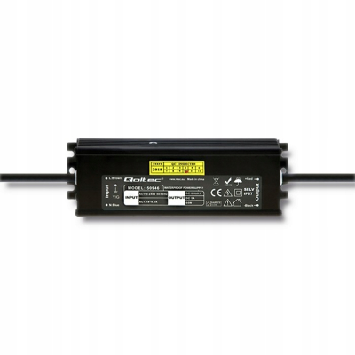 Qoltec Zasilacz impulsowy LED IP67 60W 12V 5A Wodoodporny Czarny