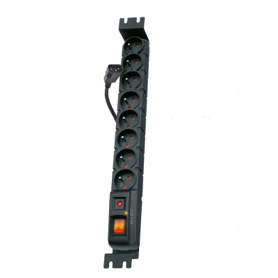 FILTR PRZECIWPRZEPIĘCIOWY ACAR S8 RACK 3M 8 GNIAZD CZARNY W0134