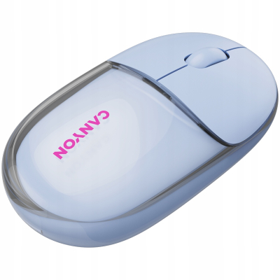 CANYON mouse 24 BT Wireless Transparent Blue - Lekka mysz bezprzewodowa
