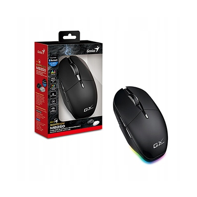 Genius GX GAMING Scorpion M8250 AI Mysz bezprzewodowa, czarna, 3200DPI