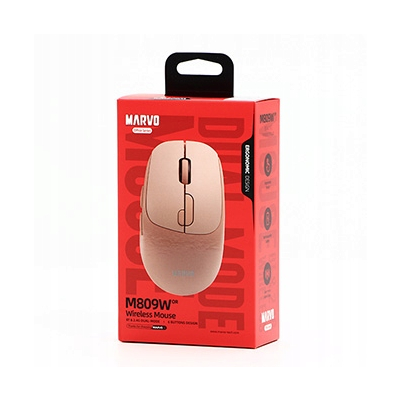 Marvo M809W Mysz bezprzewodowa, pastelowy pomarańczowy, 1600DPI