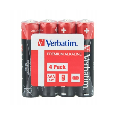 Verbatim Jednorazowa alkaliczna baterie AAA, 4-pack