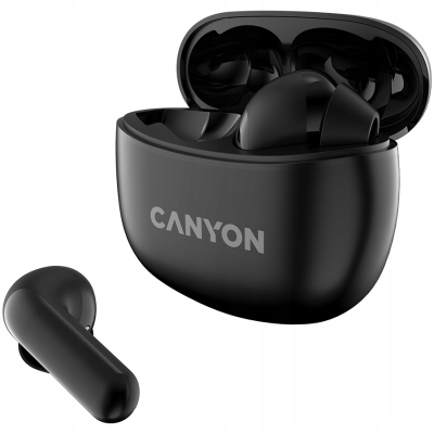 CANYON Słuchawki dokanałowe TWS5 Etui Czarne