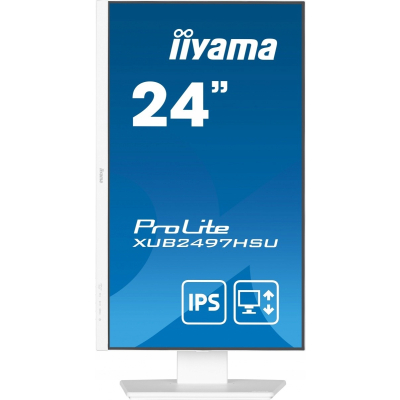 IIYAMA Monitor 24 cale XUB2497HSU-W2 IPS HDMI DP 2x2W USB Pivot HAS(150mm)