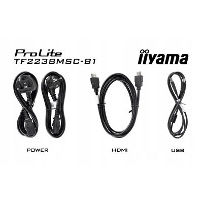IIYAMA Monitor 21.5 cala TF2238MSC-B1 IPS FHD DP HDMI 2x2W 2xUSB 10pkt