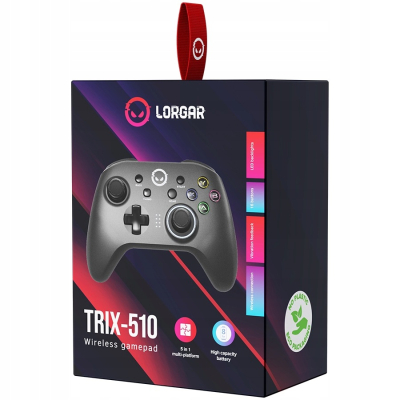 LORGAR Gamepad TRIX-510, Android, Nintendo Switch, PC, PS3, Bezprzewodowy,