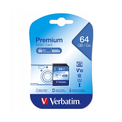 Verbatim microSDXC Flash Card, 64GB, SDXC, 44024, do archiwizacji danych