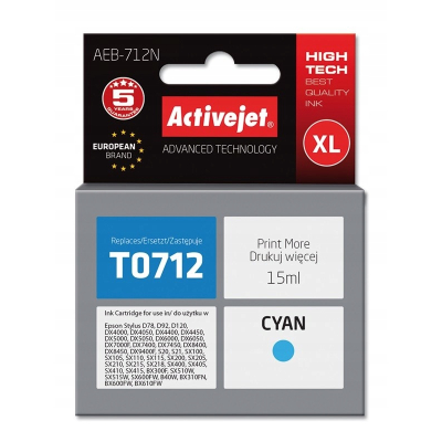 Tusz Activejet AEB-712N Epson T0712, T0892, T1002;