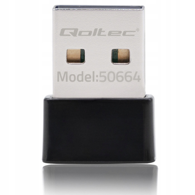 Qoltec Ultraszybki bezprzewodowy Mini Adapter USB Wi-Fi standard AC650Mbps