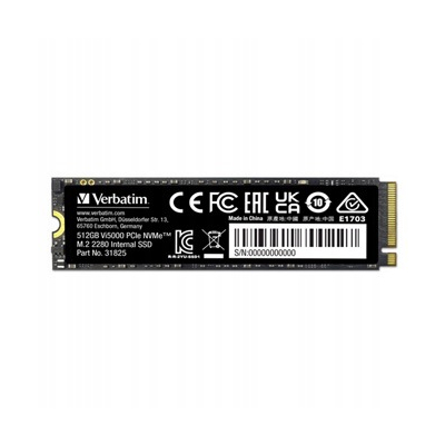 SSD Wewnętrzny Verbatim Vi5000 M.2, 31825, 512GB, czarny, NVMe