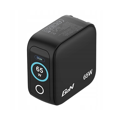 Verbatim, Mini ładowarka GaN z wyświetlaczem TFT 2 x USB-C / 1 x USB-A 65W
