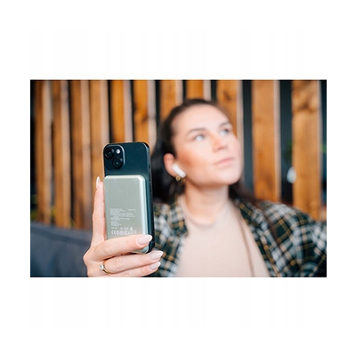 Verbatim, powerbank 5V, 5 000mAh, Mocowanie magnetyczne, zielona