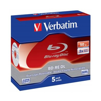 Verbatim BD-RE DL, jewel box 2x, 5 szt., do archiwizacji danych 43760