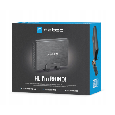 KIESZEŃ NA DYSK SATA 3.5'' NATEC RHINO USB3.0 ALU