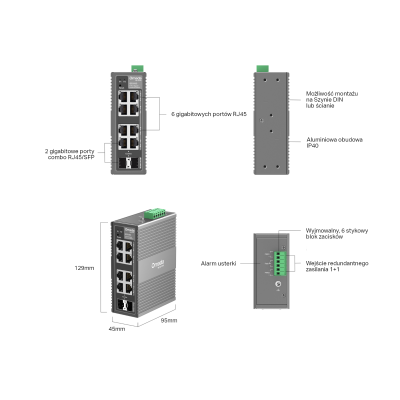 TP-LINK Przełącznik IES208G