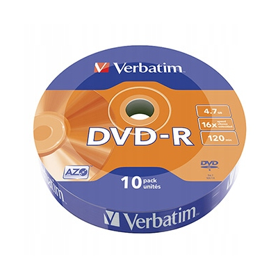 Verbatim DVD-R Matt Silver 4.7GB 16x cake box 10-pack 12cm do archiwizacji