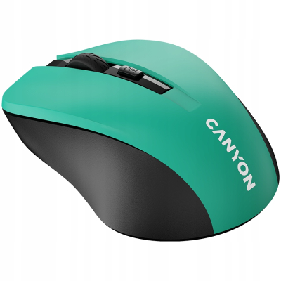 Canyon MW-1 - bezprzewodowa mysz optyczna 2.4 GHz, 4 przyciski (zielona)