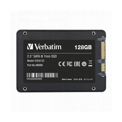 SSD Wewnętrzny Verbatim Vi550, 49350, 128GB, czarny, SATA III 49350
