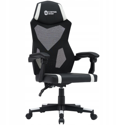 Canyon Flow MCH01 fotel gamingowy Mesh czarno biały