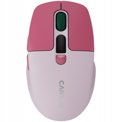 CANYON Mysz bezprzewodowa MW-26 LCD Cicha Dwa Tryby Różowa