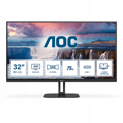 Monitor AOC 32" Q32V5CE/BK 2xHDMI DP USB-C(tryb DP) głośniki 5Wx2