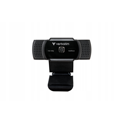Verbatim kamera web Full HD czarna 2560x1440 1920x1080 USB 2.0 30 FPS 49578