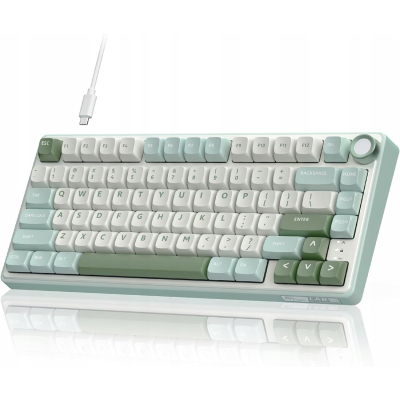 ROYAL KLUDGE R75 Sky Cyan Gaming Keyboard K silver switch