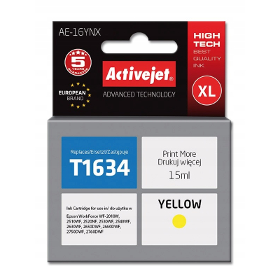 Tusz Activejet AE-16YNX Epson 16XL T1634; Supreme;