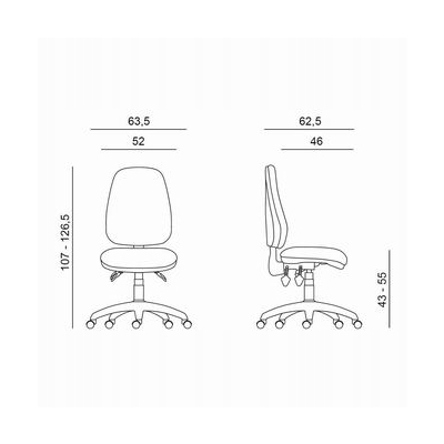 Powerton ERGO ANNA Ergonomiczny fotel biurowy, Niebieski