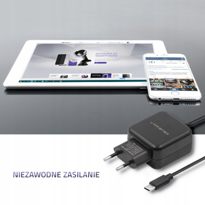 Qoltec Ładowarka sieciowa 12W 5V 2.4 USB typ C 50197