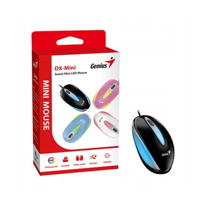 Genius DX-Mini Mysz przewodowa, czarna, 1000DPI