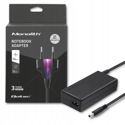Qoltec Zasilacz do Dell 45W 19.5V 2.31A 4.5*3.0+pin +kabel 51518