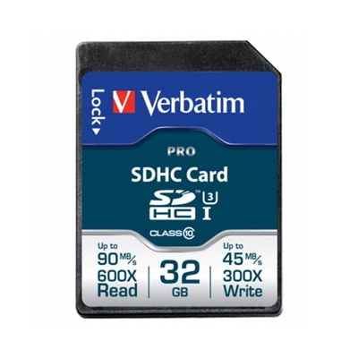Verbatim Karta pamięci Secure Digital Card Pro U3, 32GB, SDHC, UHS-I U3