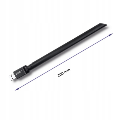 Qoltec Bezprzewodowy adapter Wi-Fi USB z anteną standard N 57001