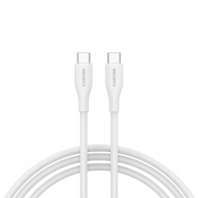 CANYON Kabel CC60SC10 C-C 60W 1m Silikonowy Biały
