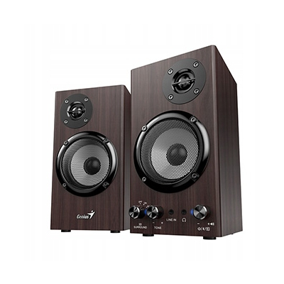 Genius głośniki SP-HF520BT, 20W, brązowy, drewniane, AUX/Bluetooth 5.3