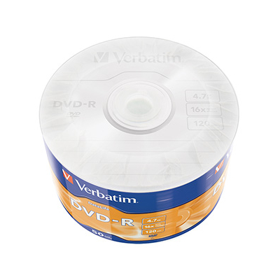 Verbatim DVD-R 43791 4.7GB 16x wrap 50-pack 12cm do archiwizacji danych
