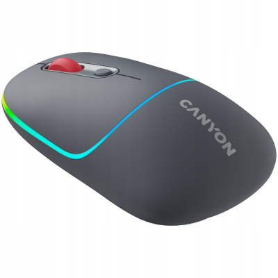 CANYON Mysz bezprzewodowa MW-22 2w1 RGB Szara