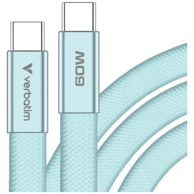 Verbatim USB-C kabel SoftTouch USB C - USB C 60W 1.2m Cyan box 30273