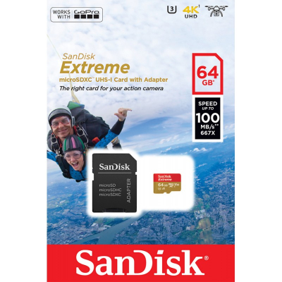 Karta SanDisk EXTREME microSDXC 64 GB 100/60 4K